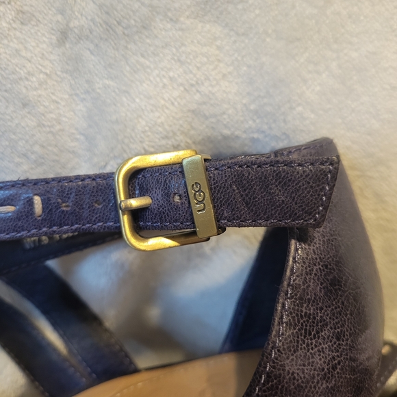 UGG Navy Leather Strappy Heels - Picture 11 of 14